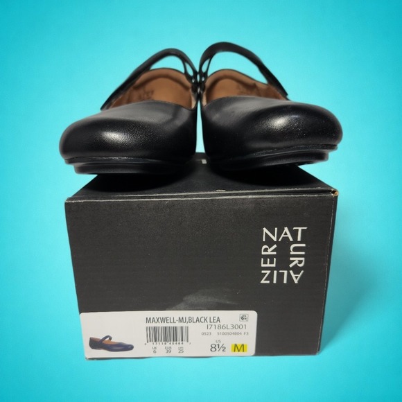 New Women's Naturalizer Maxwell Black Leather Mary Jane Ballet Flats, Size 8.5 M - Picture 6 of 6